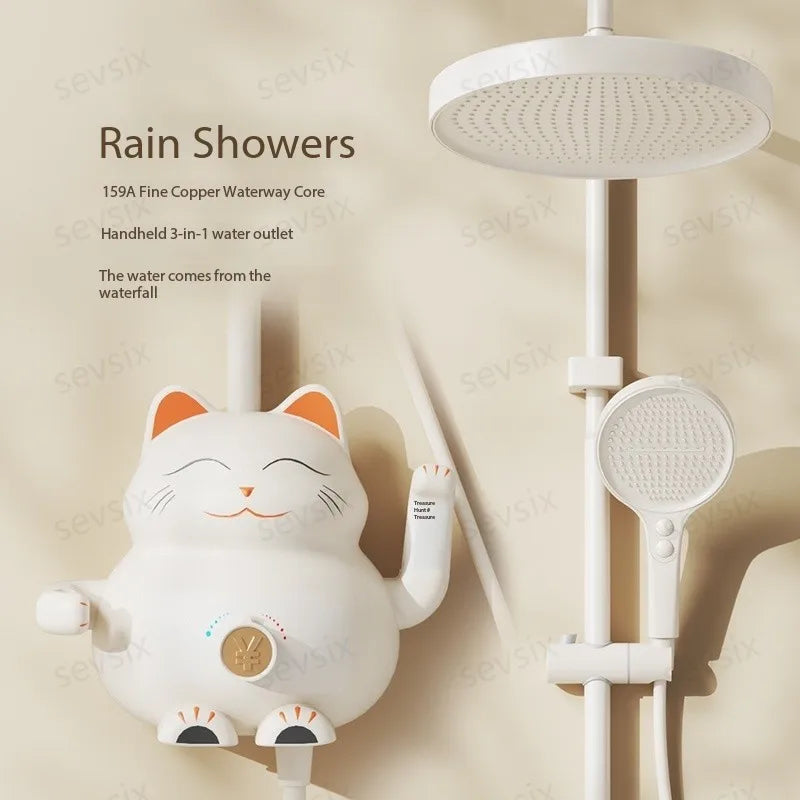 Fortune Cat Kids Bath Toy Shower Set
