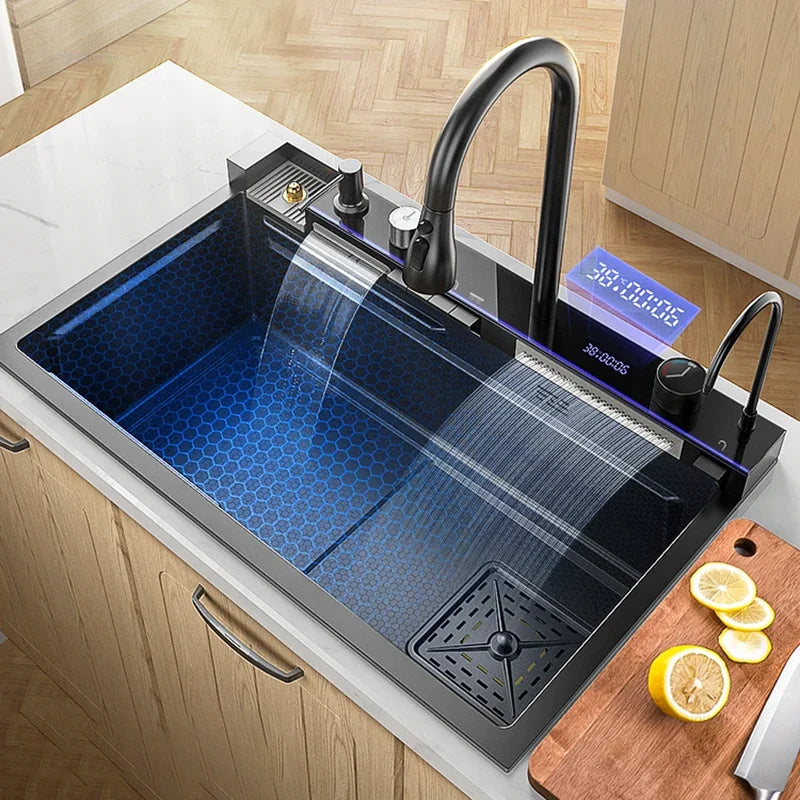 Piano Design Multi Functional Kitchen Sink - Black