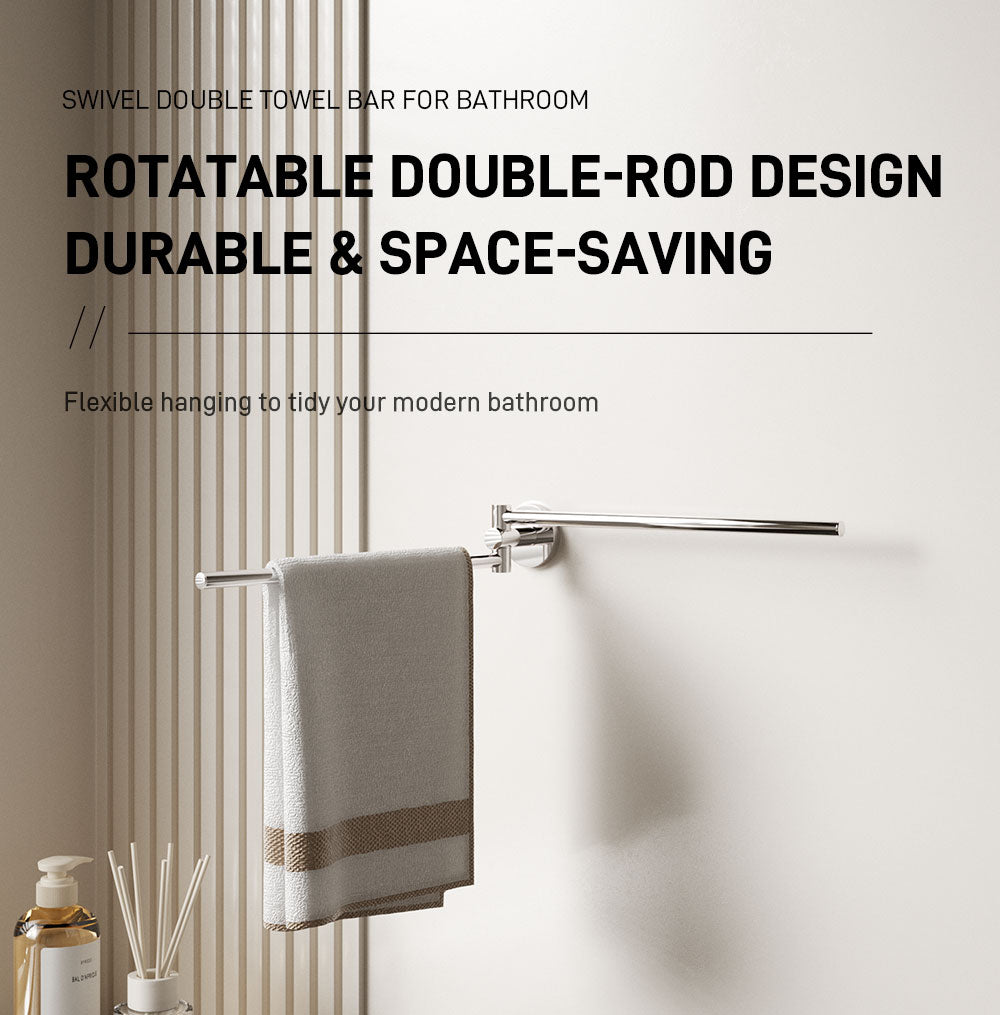 Double Arm Towel Stand – Wall Mounted