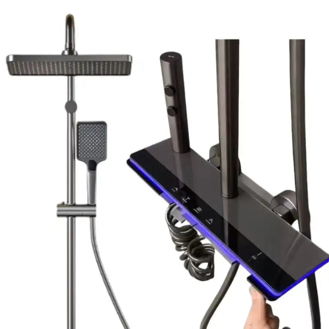 πΏ Luxury Glass-Touch Thermostatic Shower Set with LED Accent