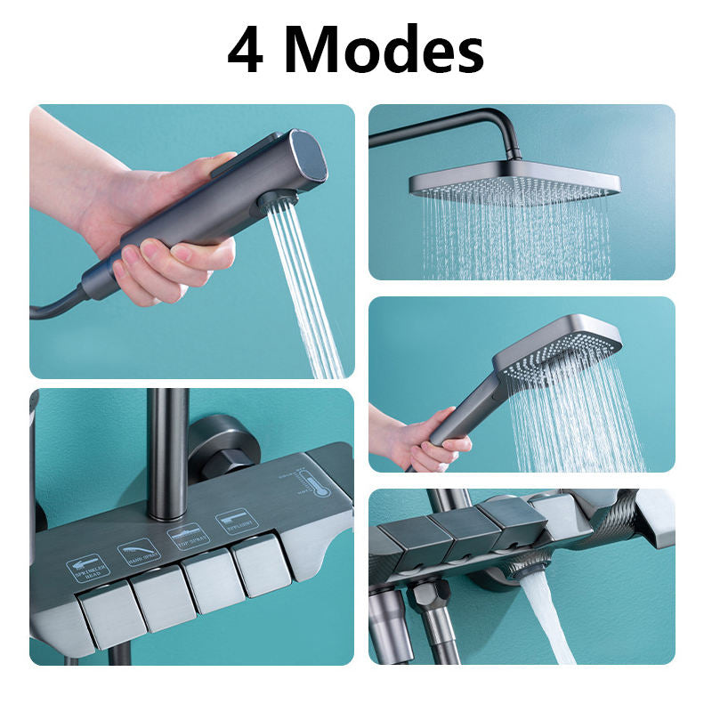 Piano Luxe Complete Bath Set – Gun Grey & Black