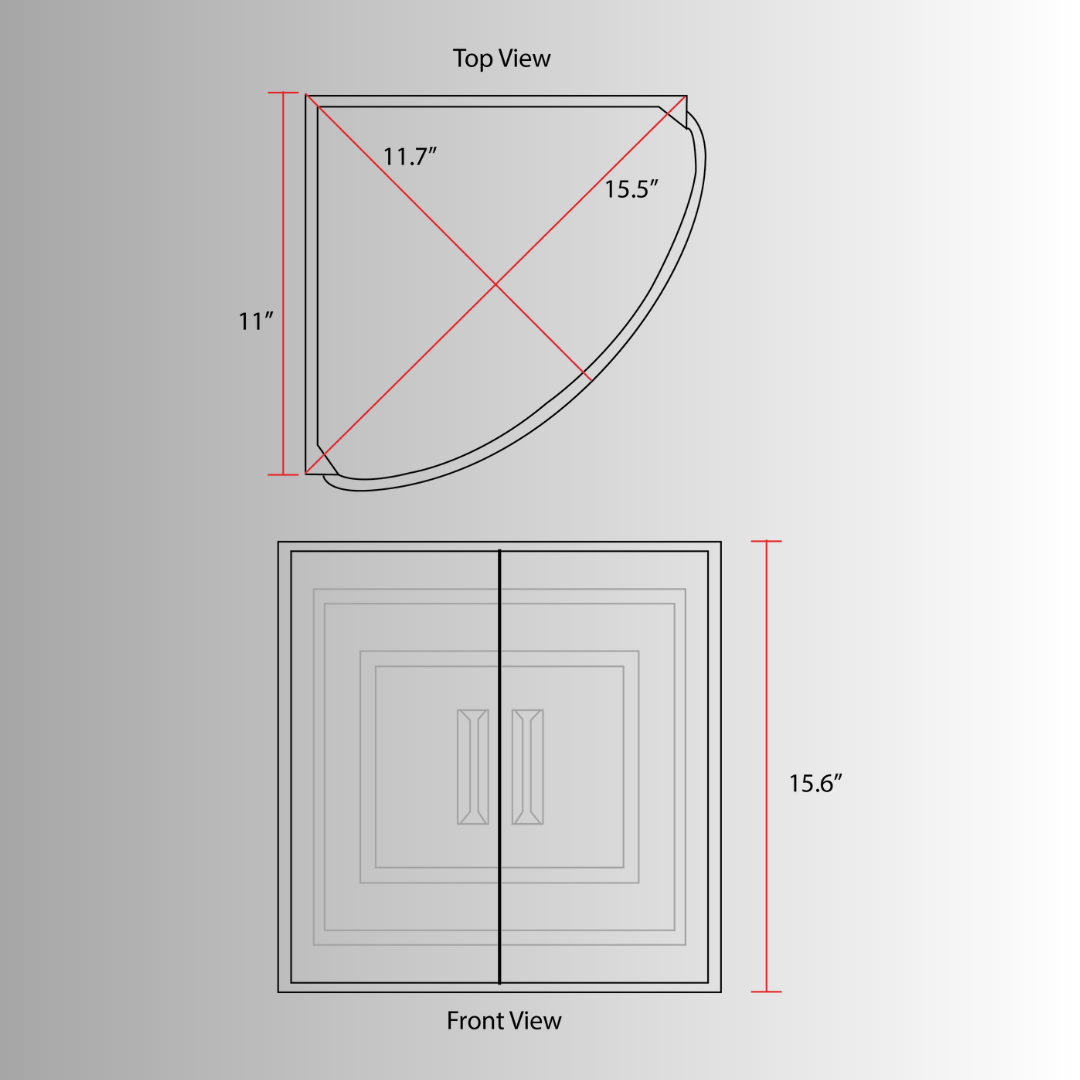 Diamond Corner Cabinet Wooden Series