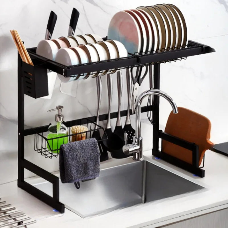 Kitchen Dish Rack Black 85cm