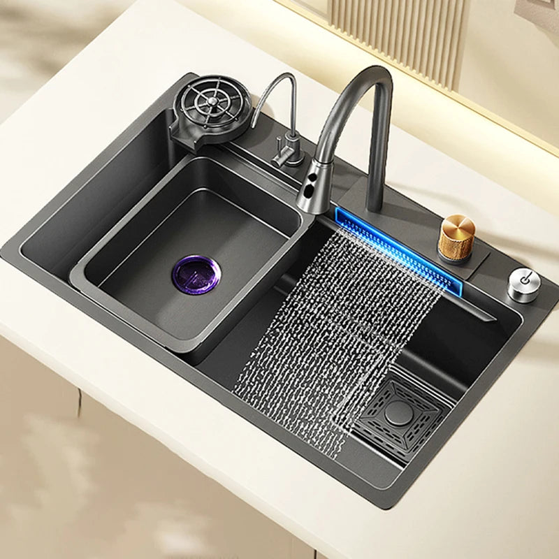 Waterfall Multi Functional Kitchen Sink - Black