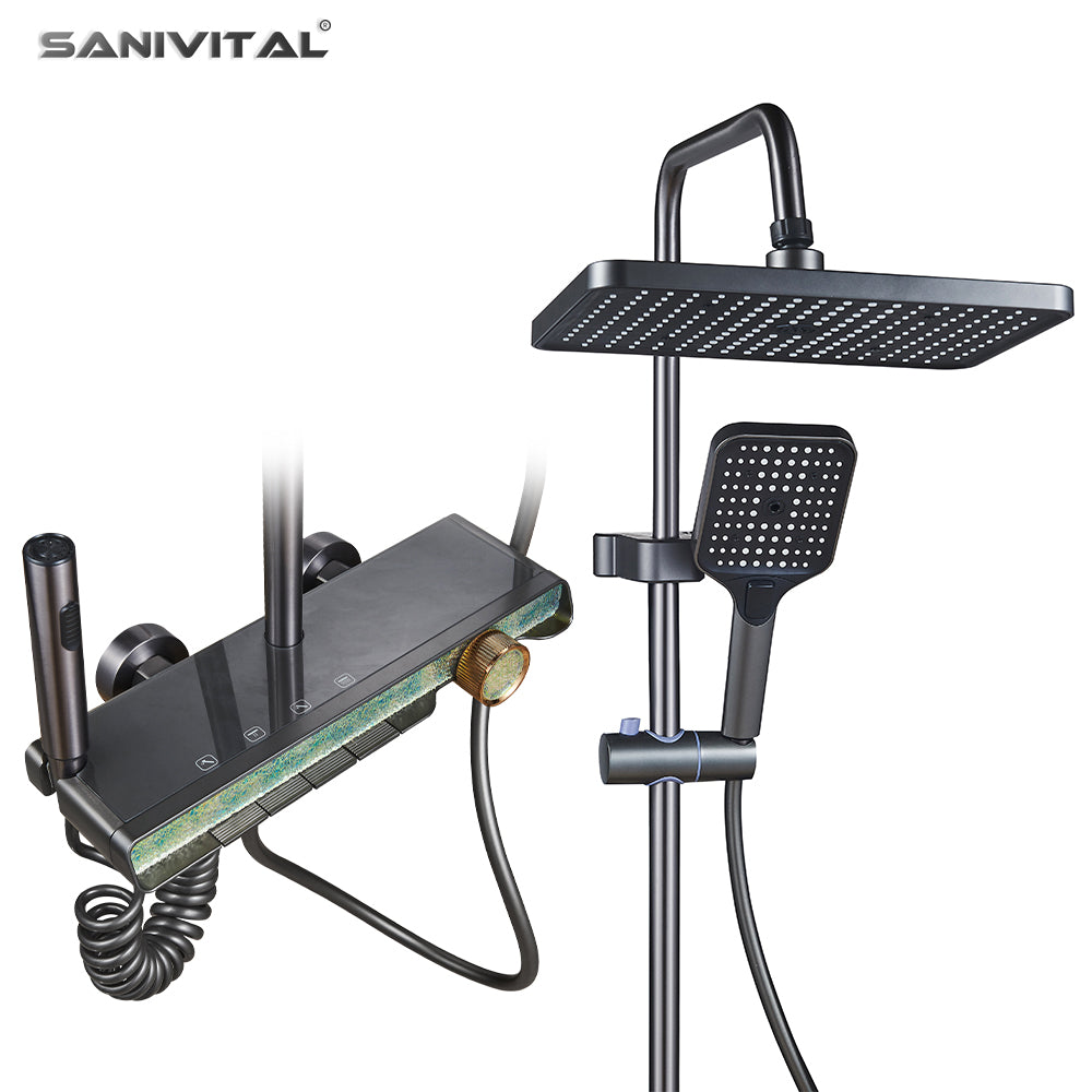 Crystal Glass Piano Shower System