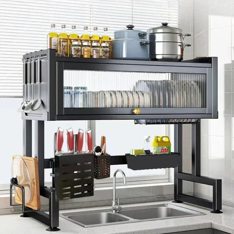 Kitchen Sink Storage With Dustproof Cabinet