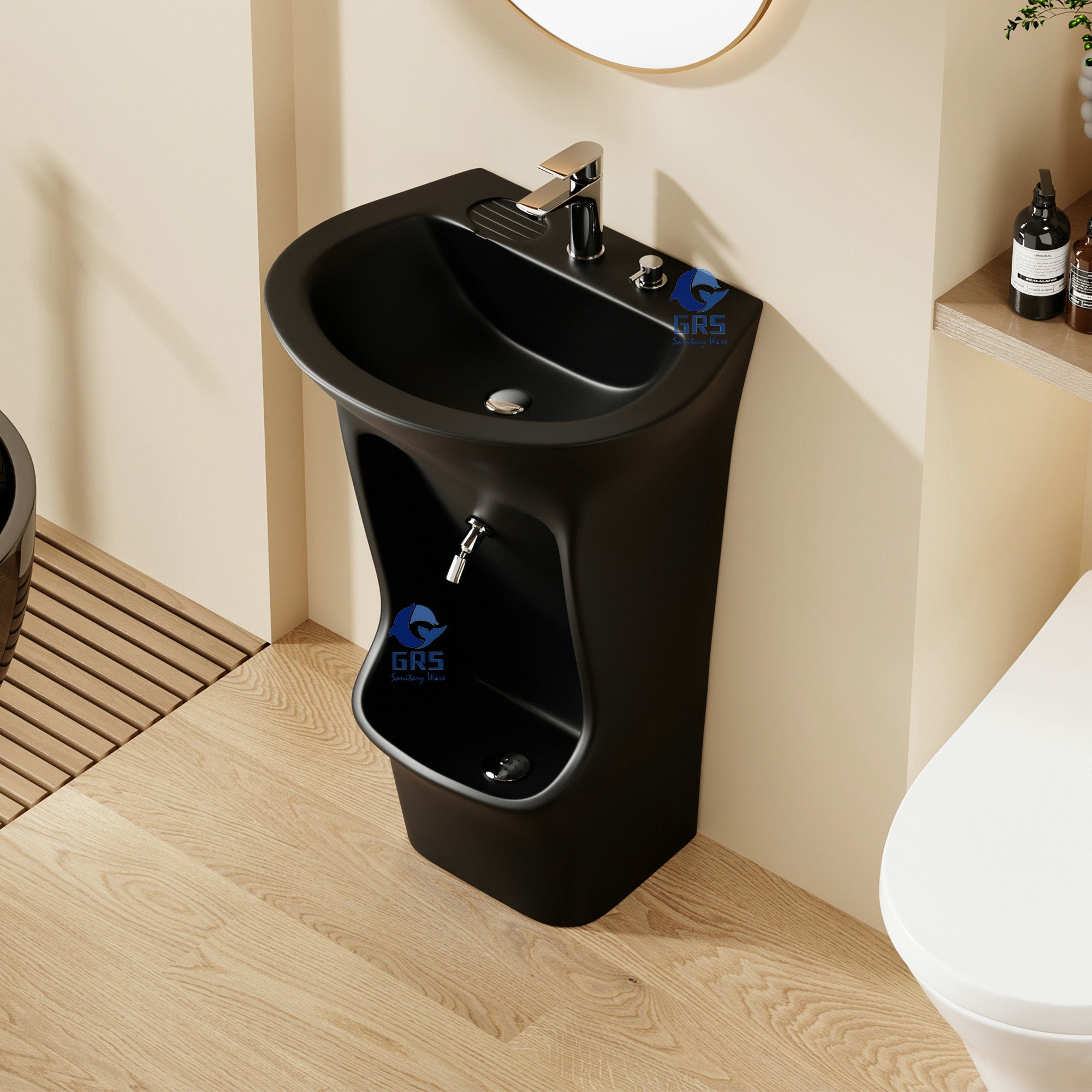 Premium Imported Wazu Basin with Mixer Lever &amp; Complete Fittings