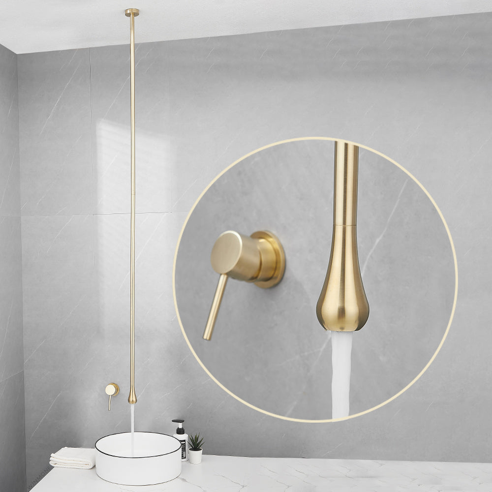 Luxury Ceiling Drop Brass Basin Faucet