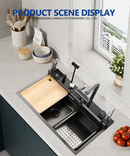 Piano Sink With Mobile and Knife Holder