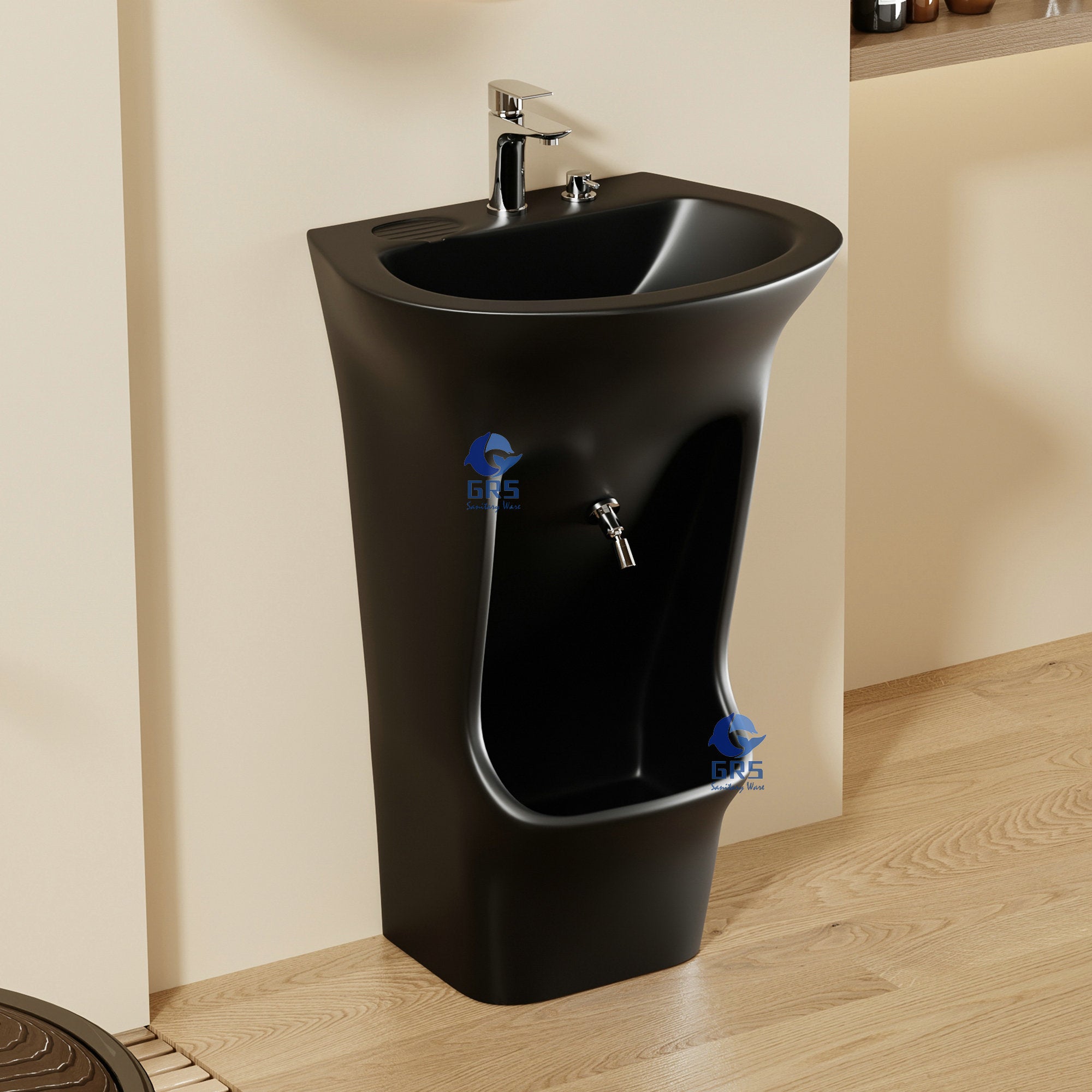 Premium Imported Wazu Basin with Mixer Lever &amp; Complete Fittings
