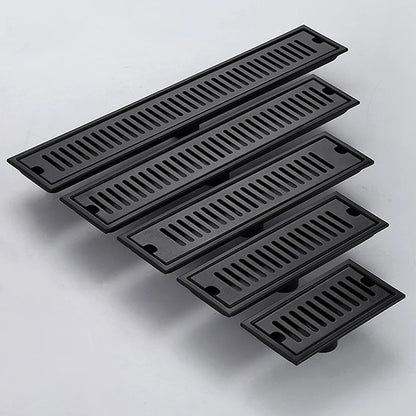 Stainless Steel Long Floor Drain Black