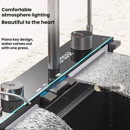 Piano Sink With Knife Holder and Sponge Area 82 x 45