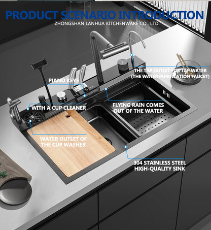 Piano Sink With Mobile and Knife Holder