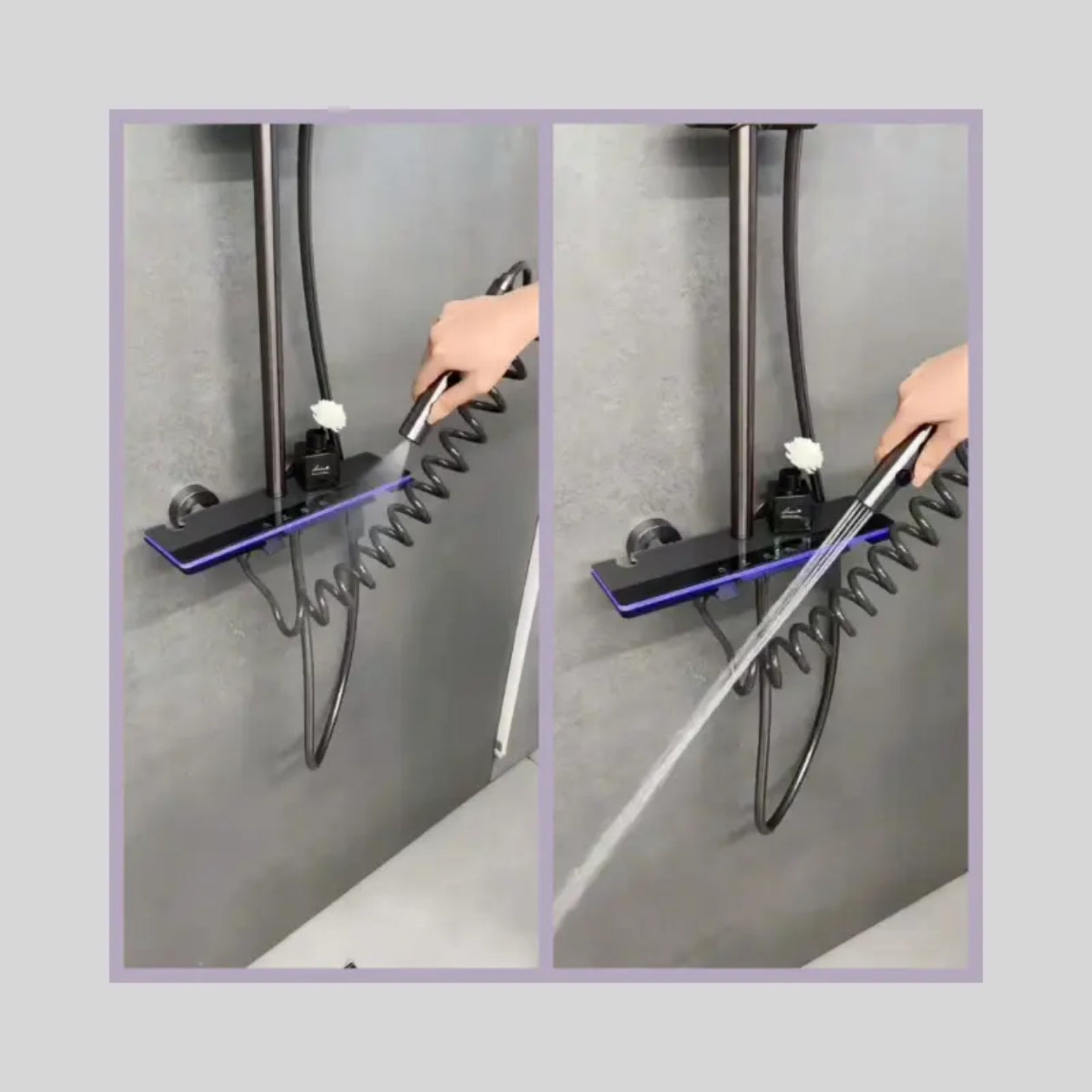 🚿 Luxury Glass-Touch Thermostatic Shower Set with LED Accent