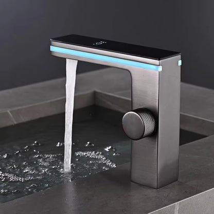 LED Intelligent Basin Faucet with Digital Temperature Display Panel