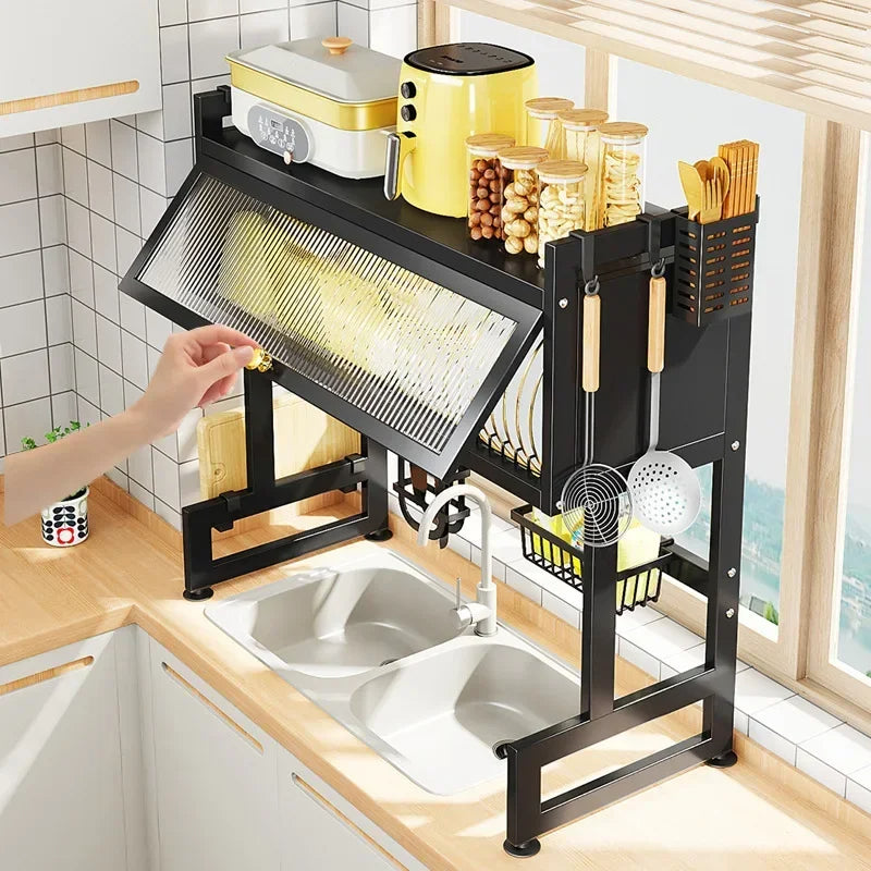 Kitchen Sink Storage With Dustproof Cabinet