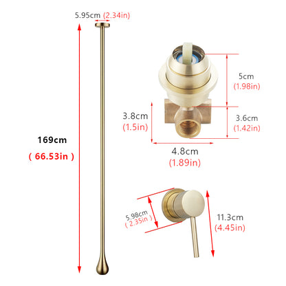 Luxury Ceiling Drop Brass Basin Faucet