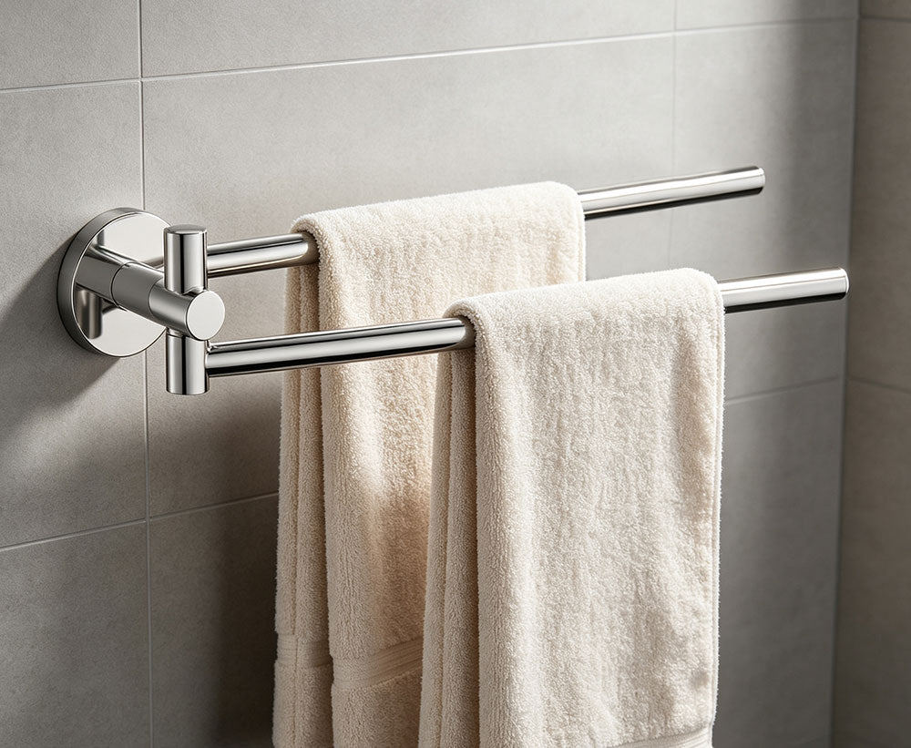 Double Arm Towel Stand – Wall Mounted