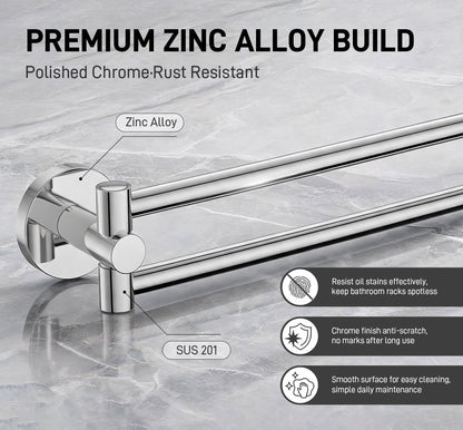 Double Arm Towel Stand – Wall Mounted