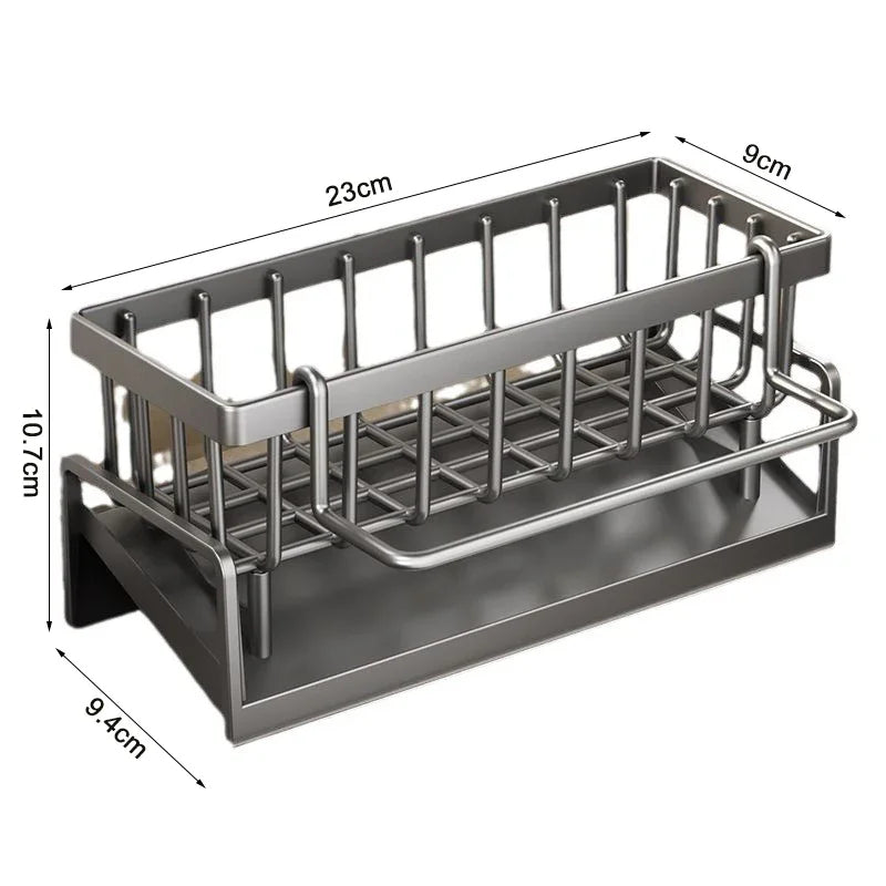 Kitchen Sink Sponge Rack With Drain