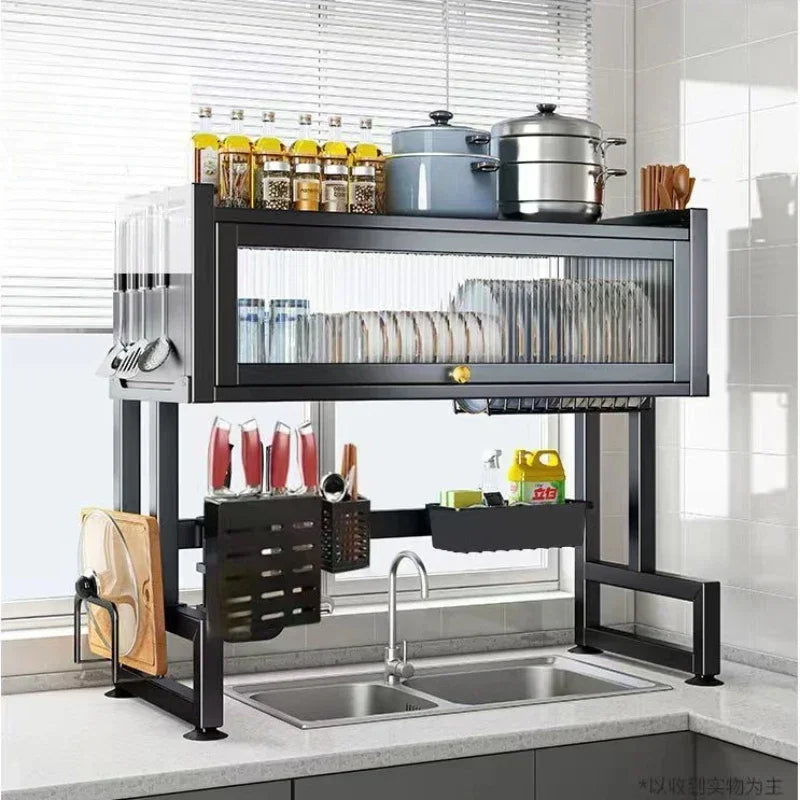 Kitchen Sink Storage With Dustproof Cabinet