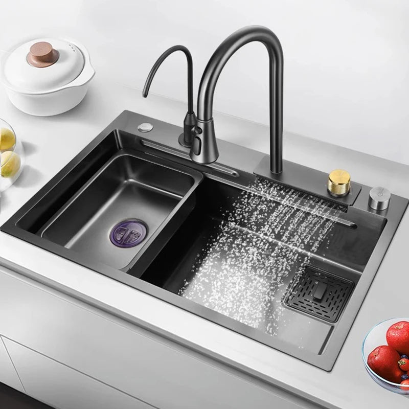 Waterfall Multi Functional Kitchen Sink - Black