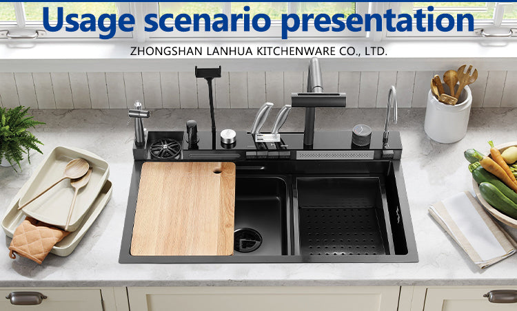 Piano Sink With Mobile and Knife Holder