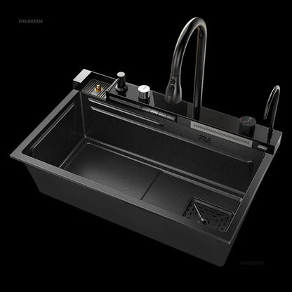 Piano Design Multi Functional Kitchen Sink - Black