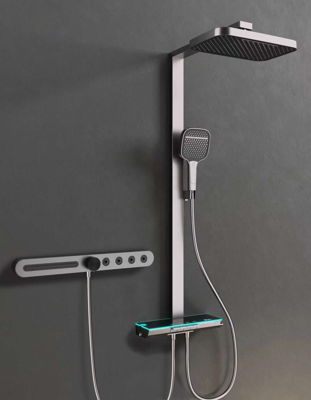 Luxury 2-in-1 High-Pressure Shower Combo | Drill-Free Installation