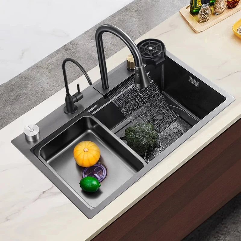 Waterfall Multi Functional Kitchen Sink - Black