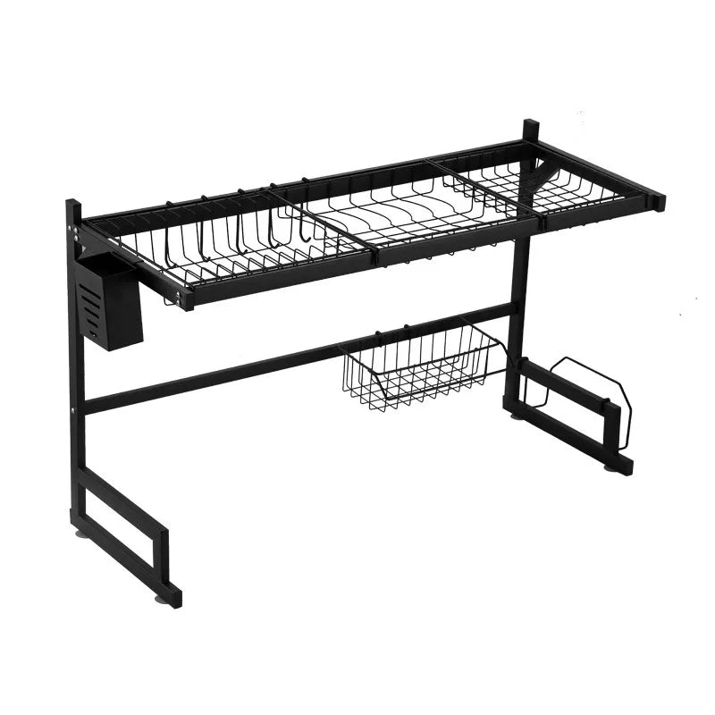 Kitchen Dish Rack Black 85cm