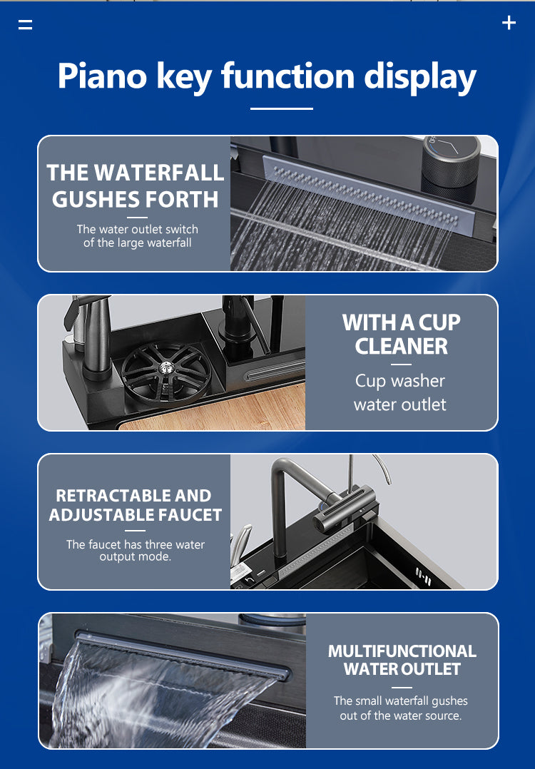 Piano Sink With Mobile and Knife Holder
