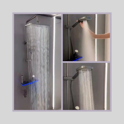 🚿 Luxury Glass-Touch Thermostatic Shower Set with LED Accent