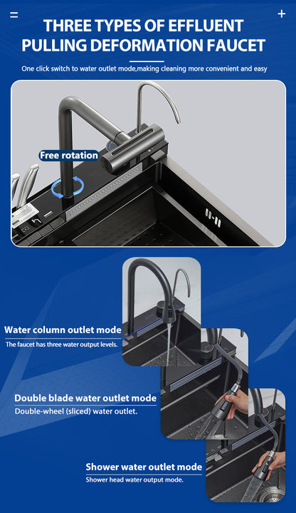Piano Sink With Mobile and Knife Holder