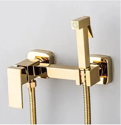 Hot and Cold Lever Gold toilet Shower