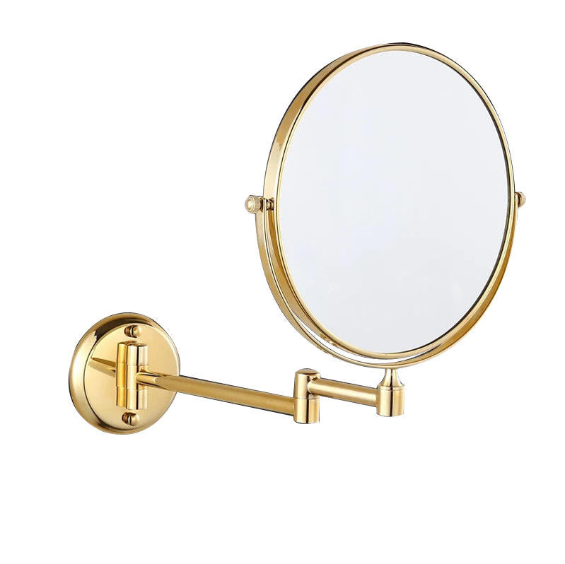 Round Folding Wall-Mounted Magnifying Mirror
