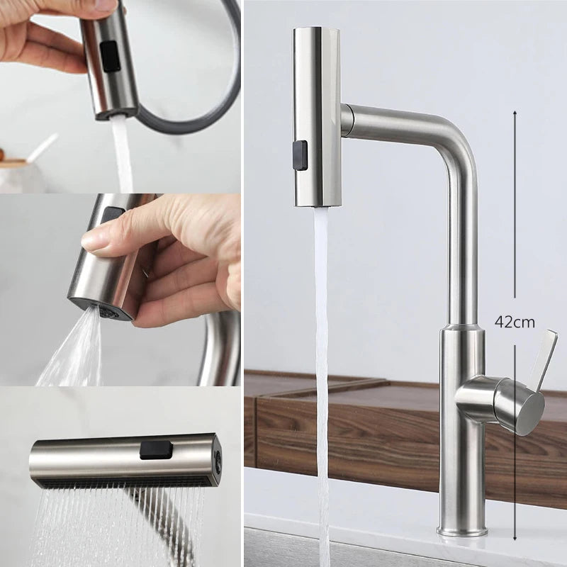 Pull Out Multifunctional Rainfall faucet