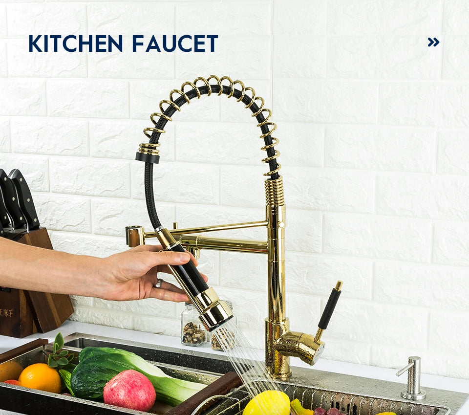 Kitchen Pull-Down Double spring Faucet